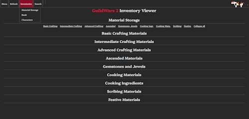 GW2 Inventory Viewer